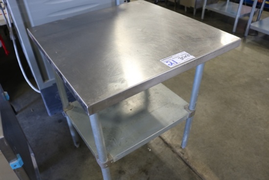 30"x30" stainless work table