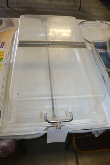 Acrylic domed hinged lid pastry tray