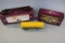 Times 2 - MTH CNW 12563 Extended Vision Caboose 20-91167 & CNW flat car tra