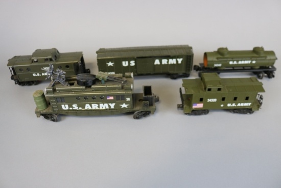 Box flat to go - 5 pieces custom military rail cars - K-Line, Lionel, other