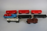 Box lot to go - 8 Lionel rail cars - some new - 2 older