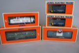Times 5- Army cars 2) caboose 6-16566, target launcher 6-19824, missile lau