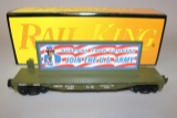 Rail King US Army flat car with billboard 30-76028
