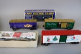 Flat to go - K-Line and Lionel freight cars - Christmas/Holiday themed