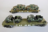 Times 2 - MTSI US Army 62278 flat car with 3 Humvees & MTSI US Army flat ca