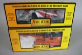 Times 2 - Rail King 0/027 ga. Freight cars - Navy flat car with airplane 30