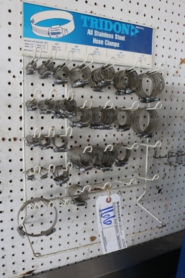 Hose clamp rack with inventory