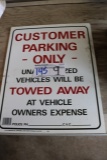 Times 9 - Customer parking only signs