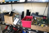 Shelf of assorted fuses, keys and key fobs