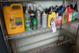 Shelf of open automotive oils & supplies