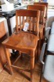 Times 3 - Oak bar chairs