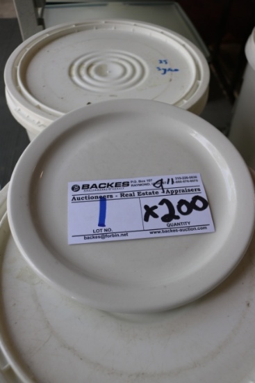 Times 200 - 9" round Sysco white plates