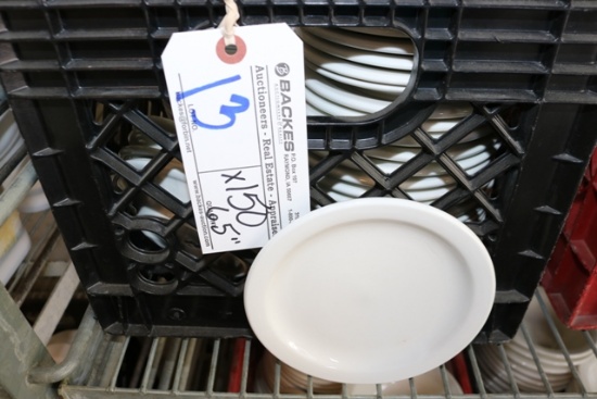 Times 150 - 6.5" round white plates