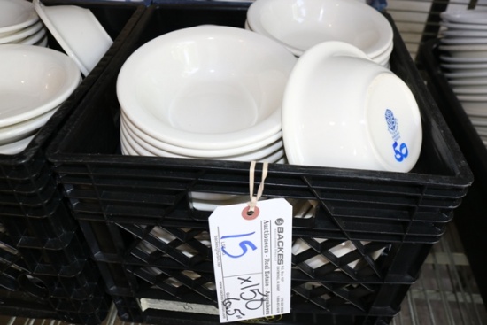 Times 150 - 6.5" round Sysco white plates