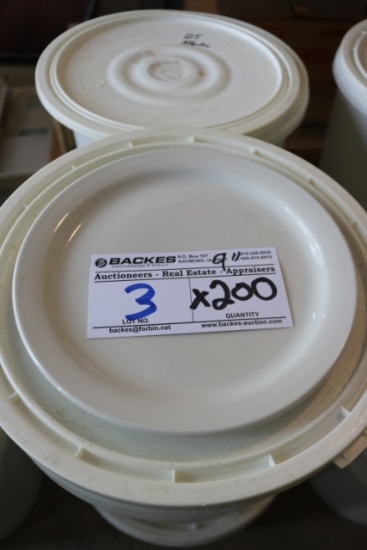 Times 200 - 9" round Atlantic white plates