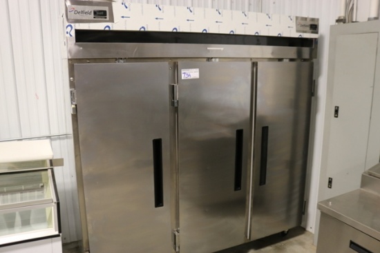 Delfield 6076XL-S stainless 3 door cooler - working - nice