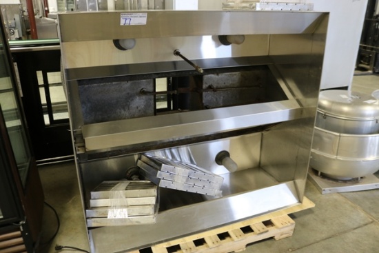 54" x 60" island exhaust hood - stainless with filters - nice