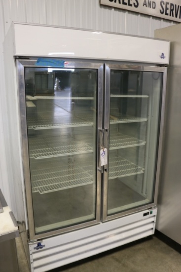 Cold Tech J2GF-40S glass 2 door freezer - AS IS - unit was hard wired can n
