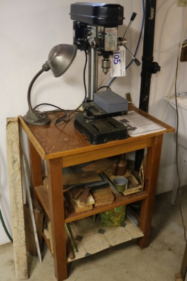 Dura Craft table top drill press with wood stand