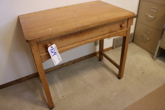 22" x 34" oak library table