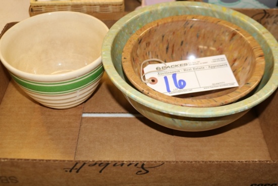 Box of Texas ware bowls