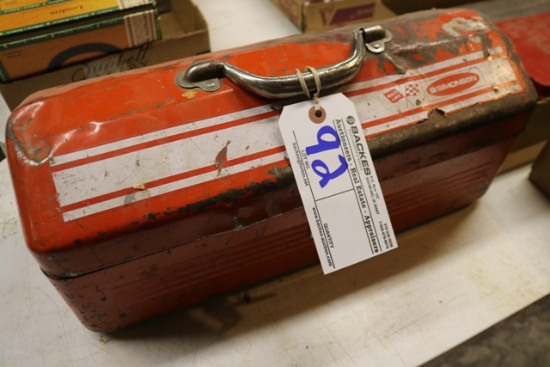 Orange tool box with inventory