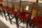 Times 8 - Black metal framed wood seated bar chairs