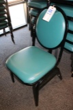 Times 11 - Black metal framed teal vinyl stack chairs