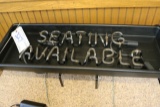 Seating available neon light