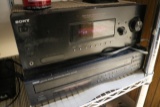 Sony stereo receiver with CD player and pair of speakers
