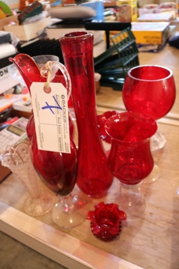 All to go, other red glassware in the sale as well.