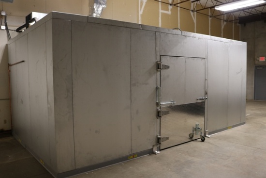 2019 Kolpak 12’ x 20’ x 103” high walk in cooler w/ 63” side door, Kolpak 2