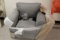 Saxson grey lounge chair