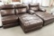 Brown leather sectional add on pieces