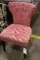 Pink zebra printed chair