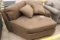 Cuddler chaise chocolate end chair