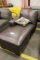 Leather brown sectional end piece