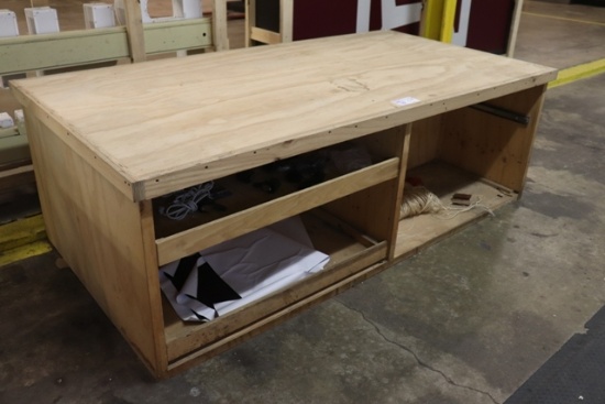51" x 99" wood work table