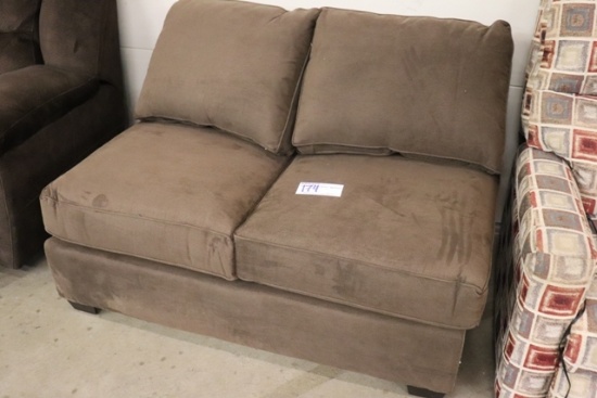 Brown love seat