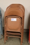 Times 6 - Brown metal folding chairs