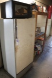 Old shop refrigerator & microwave