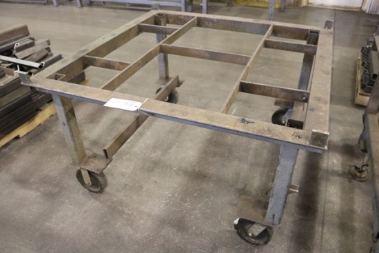 50" x 50" steel portable work table - no top