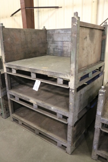 Times 3 - 42" x 48" steel storage stackable racks