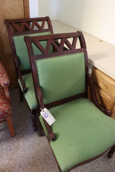 Pair to go - Ornate wood framed lounge chair