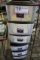 Plastic storage bins with misc. plastic bags