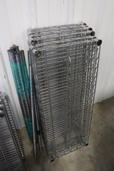 14" x 36" wire rack with 32" poles - 2 shelves - picture is example size only - buying only 1 rack