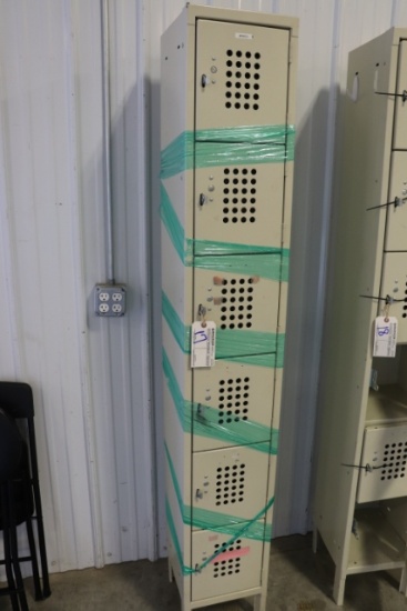 6 door metal employee locker