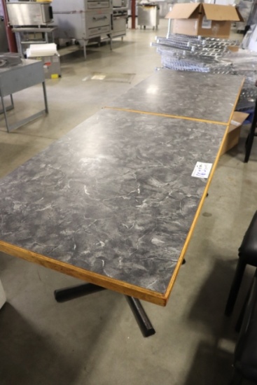Times 2 - 30" x 48" oak edge laminate top dining tables