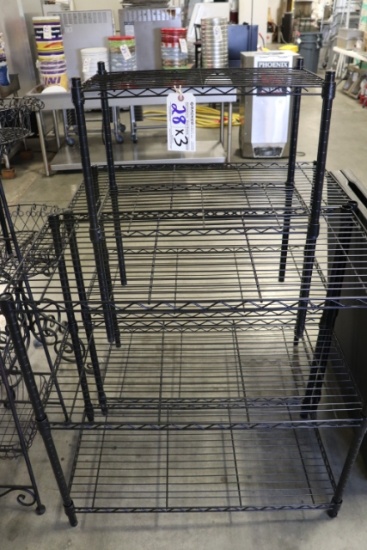 Times 3 - 2) 18" x 36" & 1) 14" x 24" black coated wire racks
