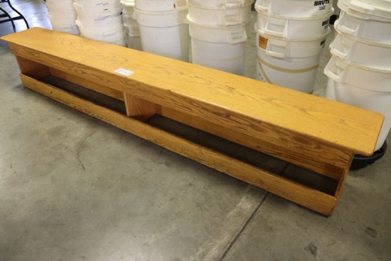 15" x 120" oak bench